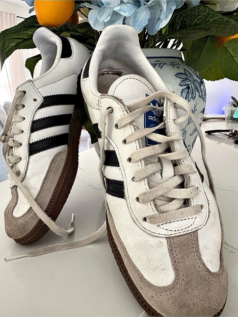 adidas Samba Women's Sneakers White & Brown